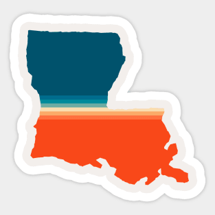 Louisiana State Retro Map Sticker